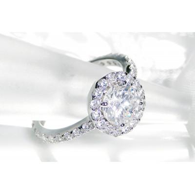 ふるさと納税 昭和町 【中央宝石研究所鑑定書付】pt950　超大粒1.0ct ダイヤモンド リング【1.65ctUP】7号 |  | 01