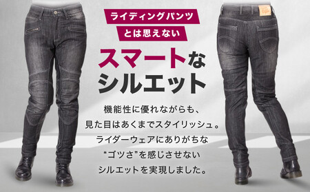 【デグナー】カップ付きデニムパンツ レディース[FRP-27] ブラック Lサイズ｜京都 バイクギア 人気ブランド レザーアイテム ﾊﾞｲｸ ﾊﾞｲｸ ﾊﾞｲｸ ﾊﾞｲｸ ﾊﾞｲｸ