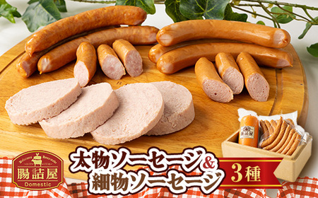 腸詰屋　太物ソーセージ＆細物ソーセージ2種セット(冷蔵)_肉 ソーセージ・ウインナー 豚肉 _【配送不可地域：離島】【1251601】