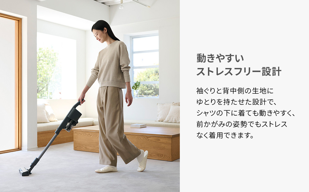 【女性用 Sサイズ ホワイト】ReDリカバリーウェア Uネックインナー長袖 疲労回復 血行促進 一般医療機器 バイタルテック