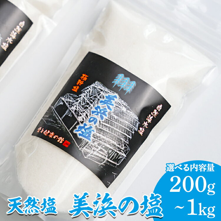 【ふるさと納税】【選べる内容量】美浜の塩 200g～1kg ｜天然塩 塩 食塩 ミネラル しお 天然 調味料 ソルト 海水塩 料理 味付 国産 おにぎり　愛知県 美浜町 食と健康の館 ※北海道・沖縄・離島への配送不可