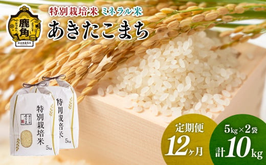 《先行予約》【定期便】令和6年産 特別栽培米 ミネラル農法 単一原料米「あきたこまち」精米 10kg×12ヶ月（合計120kg）【こだて農園】●2024年10月下旬発送開始 米 お米 こめ コメ お中元 お歳暮 グルメ ギフト 故郷 秋田県 秋田 あきた 鹿角市 鹿角 送料無料 産地直送 農家直送