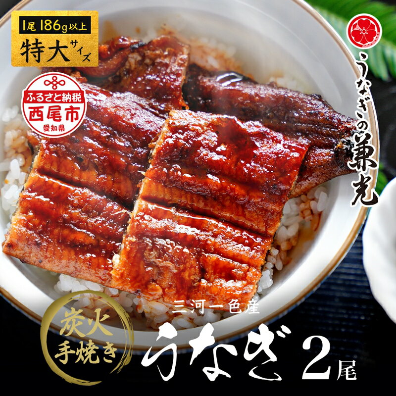 【ふるさと納税】 うなぎ 西尾 炭火手焼き 愛知県 三河 一色産 うなぎ 蒲焼き 特大【 2尾 (1尾あたり 186g 以上) 】U037【冷凍便】うなぎの兼光 国産うなぎ ウナギ 鰻 愛知県産 西尾市産 西尾一色産 タレ付き かば焼き 丑の日 MB