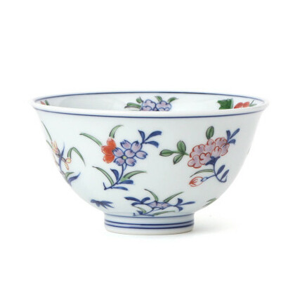 源右衛門窯 染錦小花散し 器 食器 お茶碗 飯碗 ごはん 茶碗 小鉢 小花 有田焼 お茶碗 手描き お茶碗 伝統 お茶碗 工芸 お茶碗 A55-107_イメージ2