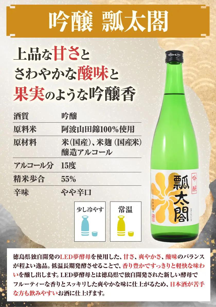 純米大吟醸 吟醸 飲み比べ セット 瓢太閤 各720ml 計2本