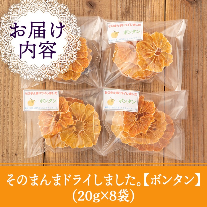 isa569 《数量限定》ドライフルーツボンタン「そのまんまドライしました。」(計8袋・各20g) 【薩摩美食倶楽部】