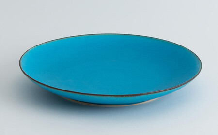 【瑞光窯-ZUIKOU-】プレート L ペアセット(ターコイズブルー/青)［ 京都 京焼 陶磁器 清水焼 窯元 大皿 ワンプレート おしゃれ 人気 おすすめ 食器 うつわ 陶器 お取り寄せ 通販 送料