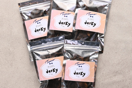 【Tesoro】わんこ用／和牛ハツジャーキー　5袋入り（お肉屋さんが作る犬ご飯）