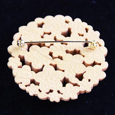 ふるさと納税 日出町 つげ細工 ブローチ(桜)　5.5cm |  | 01