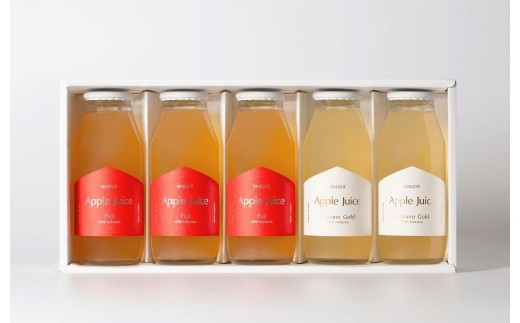 
                  RINGO IE Apple Juice ギフトセット 180ml 5本 ( リンゴイエ りんご ジュース 山形県産 果汁 100% 無添加 ストレート 180ml ふじ ・ シナノゴールド 果汁 フルーツ 飲料 瓶ジュース アップル 数量限定 ) 飲み比べ りんごジュース リンゴジュース ギフト
                