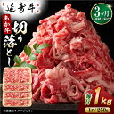 【ふるさと納税】【3回定期便】熊本県産 延寿牛 あか牛 切り落とし 約 250g×4P【有限会社 九州食肉産業】[ZDQ101]