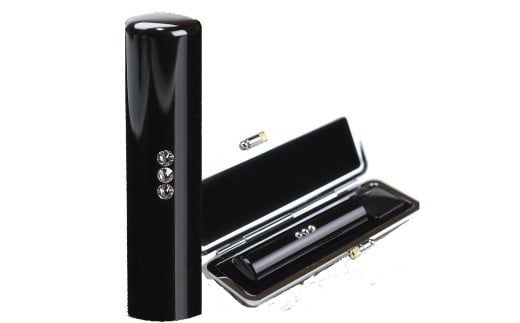 【選べるサイズ】黒水牛印鑑1本とクロコダイル調ケースセット はんこ 判子 印鑑セット ギフト プレゼント 3M11038