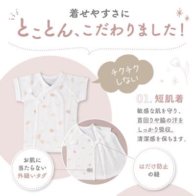 ふるさと納税 高千穂町 【日本製】はじめての出産準備に!新生児肌着とガーゼハンカチ7点スターターセット[あにまるset] |  | 02