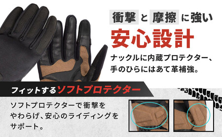 【デグナー】テキスタイルグローブ [TG-86] ブラック-ブラック ＜Mサイズ＞［ 京都 バイク 革製品 ブランド グローブ 人気 おすすめ 手袋 革 レザー ツーリング ライダー バイカー バイク