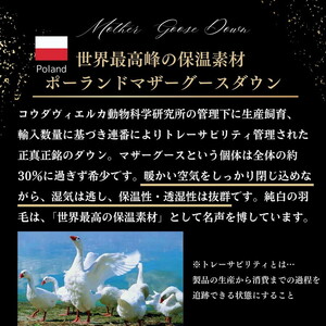 【ピンク／ブルー】羽毛布団 ダブル アイダーダウン ポーランドマザーグース95% 掛け布団 キャピタル トリプル