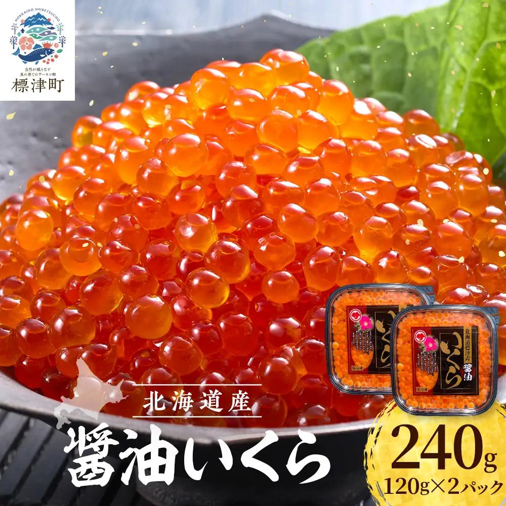 いくら 120g×2パック 北海道産イクラしょうゆ漬け 【AH】