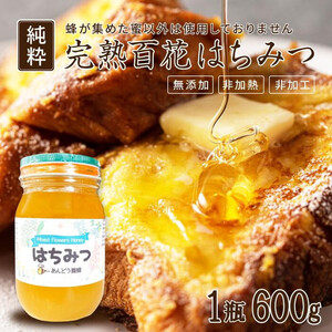 946.天然はちみつ　百花蜜　600g×1本  蜂蜜 ハチミツ ハチ蜜 鳥取県産◇日本全国配送可能