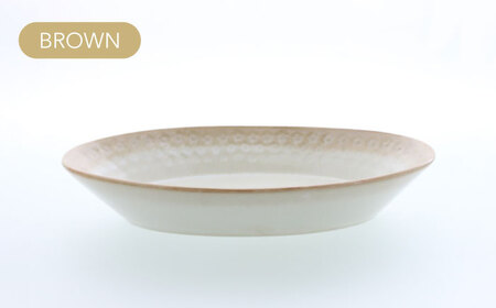 【美濃焼】スモークリース 印花型 楕円鉢 2点セット ブルー＆ブラウン【カネ定製陶】[MEI206-3]