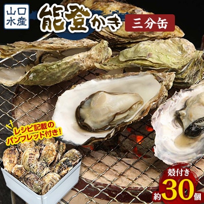 山口水産の能登かき 三分缶(約30個入り)【配送不可地域：離島・北海道・沖縄県・東北・四国・九州】