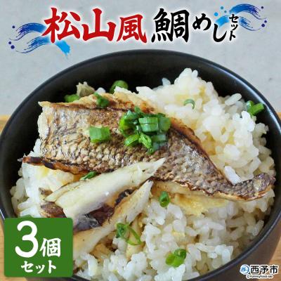 ふるさと納税 西予市 <愛媛の鯛めし松山風3個セット真鯛YNコーポレーション>