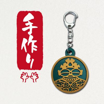 ふるさと納税 つがる市 遮光器土偶円形キーホルダー(黄系) [0875] |  | 01