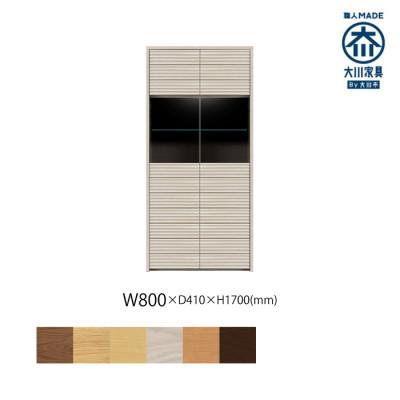 ふるさと納税 大川市 無垢リビング家具コリーナ(キャビネット)80cm WOWH(オークホワイト)