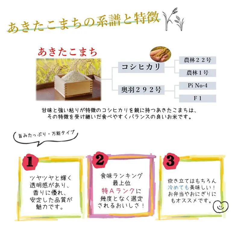 令和7年産 玄米 単一原料米 秋田県産 あきたこまち 玄米【5kg】
