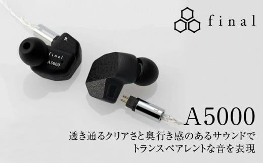 final 有線イヤホン A5000 f-Core DU搭載 高音質 2PIN ソフトシルバーコートケーブル付属 イヤーピース イヤーフック キャリケース イヤホン ファイナル オーディオブランド 人気 おすすめ 神奈川県川崎市