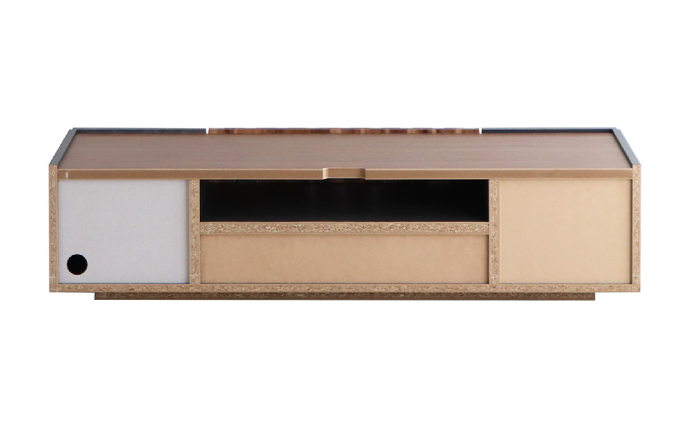 【東馬家具】クリート TV 140 CL【美しさ モダン 空間作り ワンランク上 贅沢 アカシア材 コンクリート調 完成品】(H060618)