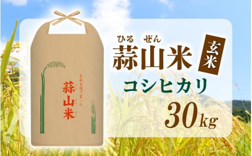 【令和7年産 新米】 真庭市産 蒜山米 コシヒカリ 玄米 30kg /  真庭市 岡山県 令和7年産 2025年産 新米 玄米 数量限定 2025年9月下旬～順次発送予定 【agurih006-02】
