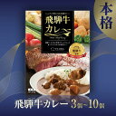 【ふるさと納税】【数が選べる】本格飛騨牛レトルトカレー 230g×3個～10個 | 飛騨牛 レトルトカレー 贅沢 カレー 本格 中辛 ビーフカレー 便利 簡単調理 高山市 飛騨高山 フローラ EY001MP