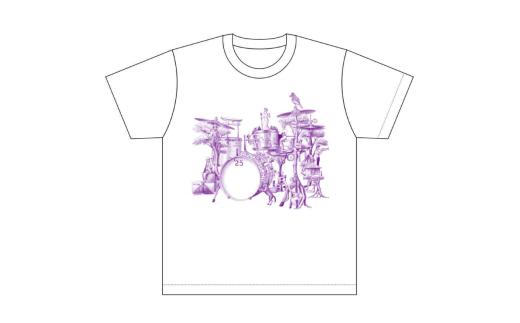 【紫/3XLサイズ】JAZZinFUCHUと府中市の協働が奏でるハーモニーTシャツ