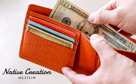 Native Creation 二つ折り財布  NC3731M 栃木レザー DARK BROWN