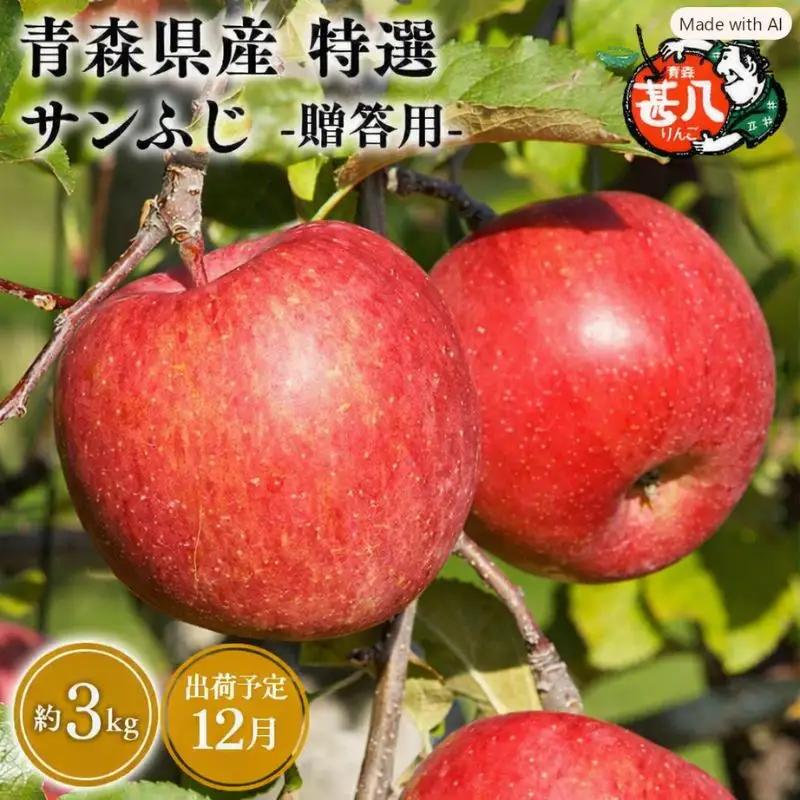 りんご 特選 サンふじ３kg りんご