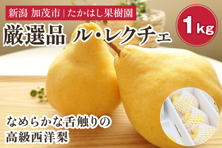 【2025年先行予約】 たかはし果樹園 謹製 新潟特産 幻の洋梨ル・レクチェ 厳選品 約1kg 《11月下旬以降配送》
