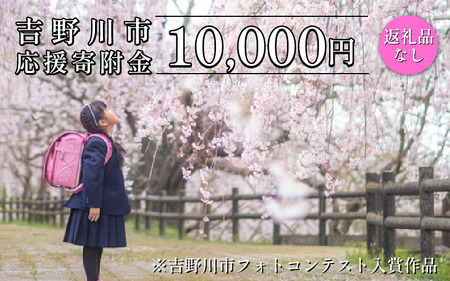 【 返礼品なし 10,000円  】 徳島県 吉野川市 への 寄附 応援寄附金