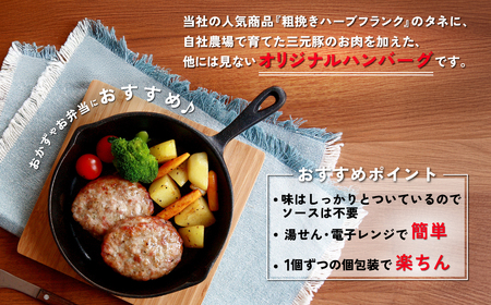 千葉県香取市産三元豚　フランクバーグ(フランクハンバーグ)1.2kg(100g×12個)  KTRCH005 / 三元豚 ハンバーグ はんばーぐ 小分け 個包装 個別 個別包装 湯せん 電子レンジ 味