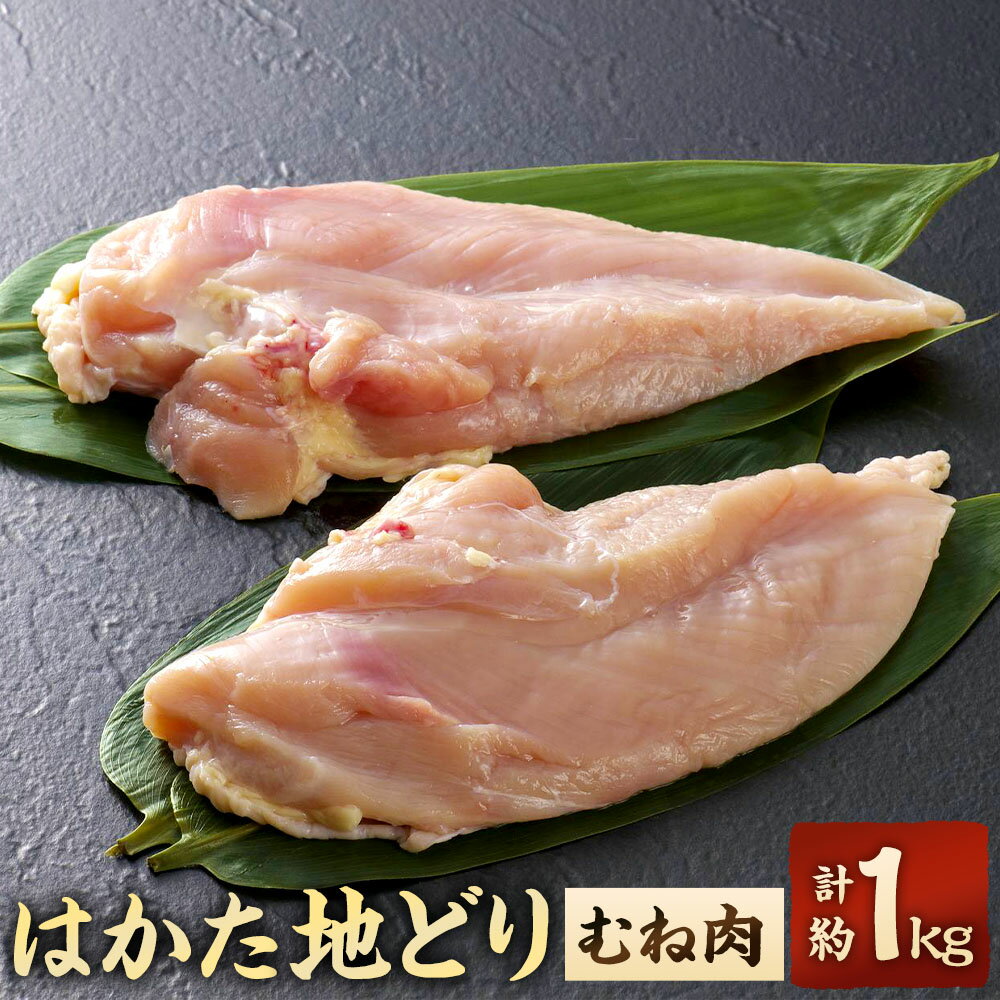【ふるさと納税】はかた地どり むね肉 計1kg（200g×5パック） 小分け 鶏肉 お肉 ムネ肉 料理 冷凍 博多 福岡県産 国産 福岡県 太宰府市 送料無料