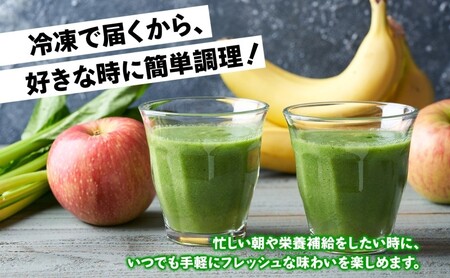 スムージーキット（グリーン） 8個 飲む 朝 ミックスジュース スムージー リンゴ 国産 バナナ 小松菜 野菜 濃厚 フルーツ 果物 家庭用 子供 飲みやすい 送料無料 冷凍 八百屋コウタ 神奈川県 
