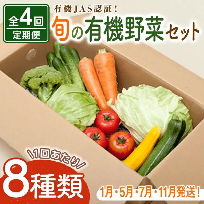 野菜 コ旬の有機栽培野菜セット 全4回 定期便 有機JAS 詰め合わせ 【野菜】【ho1552】