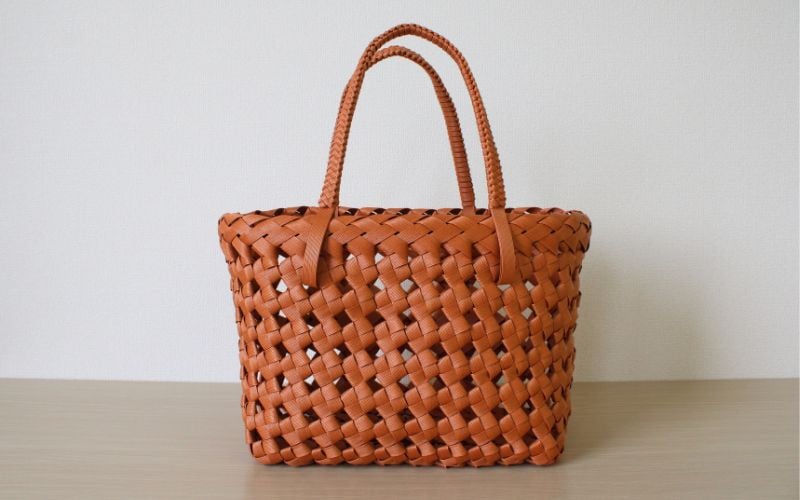 
            【ハンドメイド】エコバック テラコッタ色 / 籠 かご カゴ バッグ エコバッグ 手作り 手づくり かごバッグ カゴバック 籠バッグ かばん カバン 鞄 【stn001A】
          