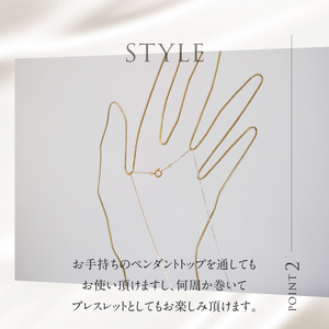 K18YG/WG　2カラー　BLONDE チェーンネックレス