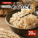 【ふるさと納税】令和5年産 南三陸町産ひとめぼれ めぐりん米（玄米）20kg　【 お米 ご飯 ブランド米 銘柄米 ご飯 おにぎり お弁当 産地直送 】