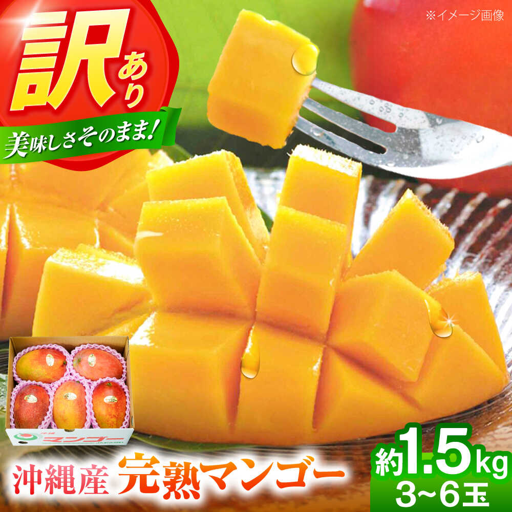【ふるさと納税】【訳あり】【先行予約】完熟マンゴー 約1.5kg (3〜6玉入) マンゴー 沖縄 果物 フルーツ ギフト 予約受付 沖縄市 / ちゃんぷる～市場 [BCAA001]