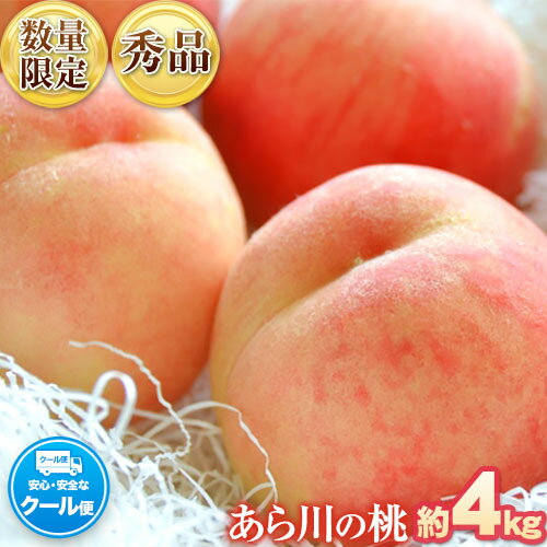 【ふるさと納税】 あら川の桃 化粧箱入 約4kg(10-15玉) 秀品 八旗農園《2025年6月下旬-8月上旬頃出荷》和歌山県 紀の川市 桃山町 もも モモ 果物 フルーツ