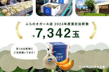 メロン　2玉（2kg×2玉）【JAふらの】【AC-004】