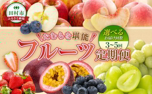 ＼ 旬の時期お届け！【全5回】 2026年1月スタート ／ フルーツ定期便A  いちご 苺 冷凍 ブルーベリー ぶどう シャインマスカット パッションフルーツ りんご 人気 福島県 田村市