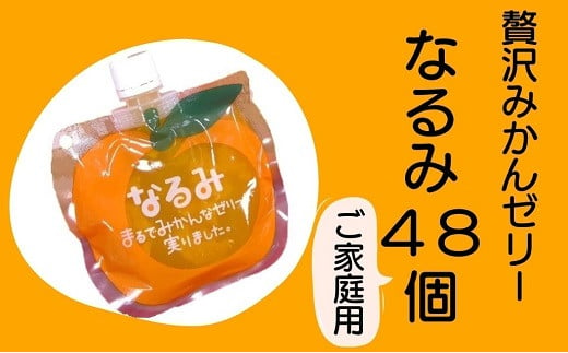 
果肉入り 贅沢 みかんゼリー なるみ 48個 化粧箱なし ご家庭用
