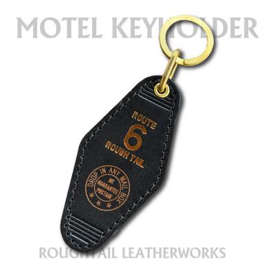 ふるさと納税 ひたちなか市 ラフテール【栃木レザー製牛革使用　モーテルキーホルダー】ブラック×ブラス