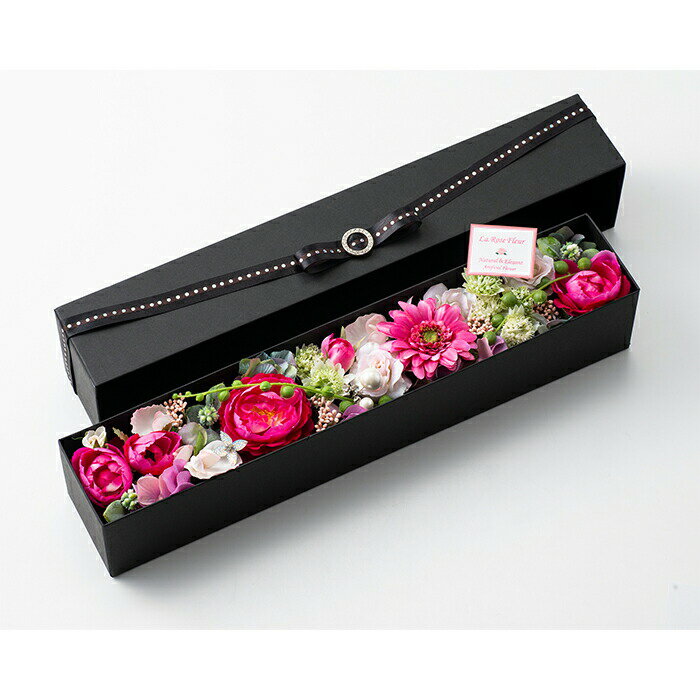 【ふるさと納税】フラワーアレンジメント アーティフィシャルフラワー ギフト BOX [tk06ayt140000 山形県 高畠町 La.Rose Fleur] フラワー アレンジメント ハンドメイド 花 はな 造花 インテリア 飾付